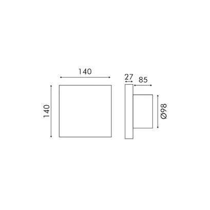 ВЕНТИЛАТОР ЗА ВЪЗДУХ ТИХ БЯЛ ПЛАСТМАСА ABS 7 ПЕРКИ 14W 220V 140x140x98mm