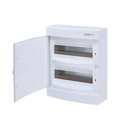 ЗА ПОВЪРХНОСТЕН МОНТАЖ 24 МОДУЛА 2 РЕДА БЯЛА ВРАТА
