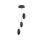 ELLITON- PENDANT LAMP  SAND BLACK ALUMINIUM LED SMD 12W 2700K 840LM IP20 Φ367x1500mm