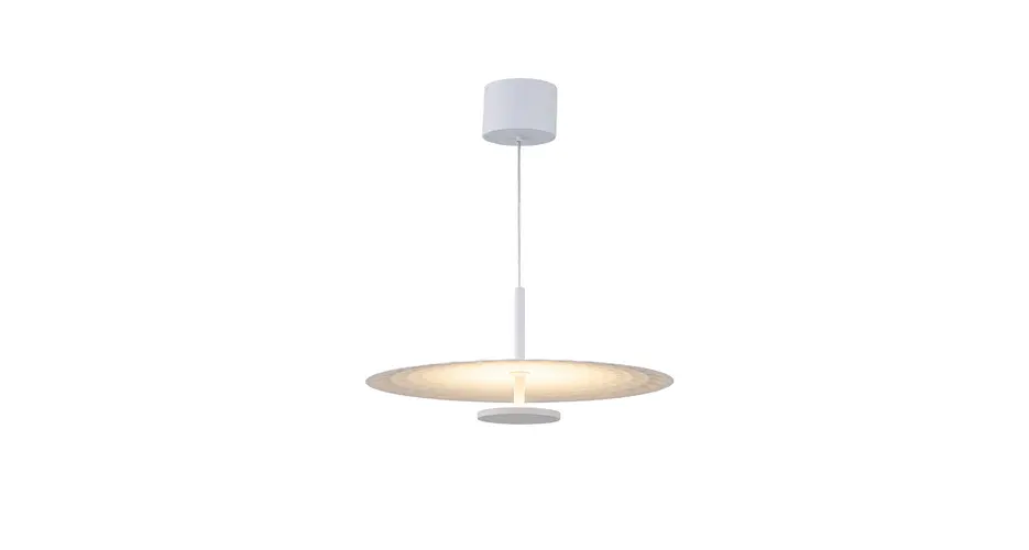 LOFTY- PENDANT LAMP SAND WHITE ALUMINIUM LED SMD 8W 2700Κ 560LM IP20 Φ300x1500mm