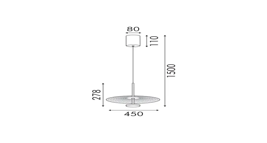LOFTY- PENDANT LAMP SAND WHITE ALUMINIUM LED SMD 8W 2700Κ 560LM IP20 Φ300x1500mm - изображение 2