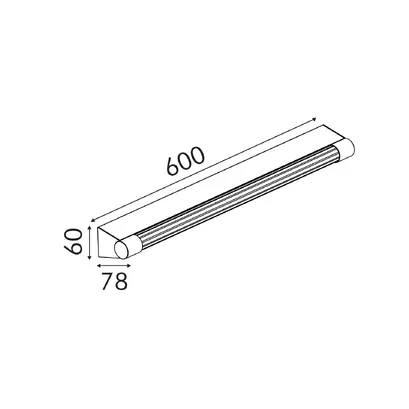 IMPERIAL-WALL LAMP BRONZE ALUMINIUM LED SMD 9W 3000K 540LM IP44 600x78x60mm