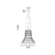 VENTI-PENDANT LAMP BRUSHED GREY/LIGHT CHAMPANE ALUMINIUM LED SMD 40W CCT 2840LM IP20 Φ600x1500mm - изображение 2