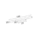 LYNEE-АПЛИК ПЯСЪЧНО ЧЕРНО АЛУМИНИЙ LED SMD 16W CCT SWITCH 1700LM IP20 610x78x60мм - изображение 2