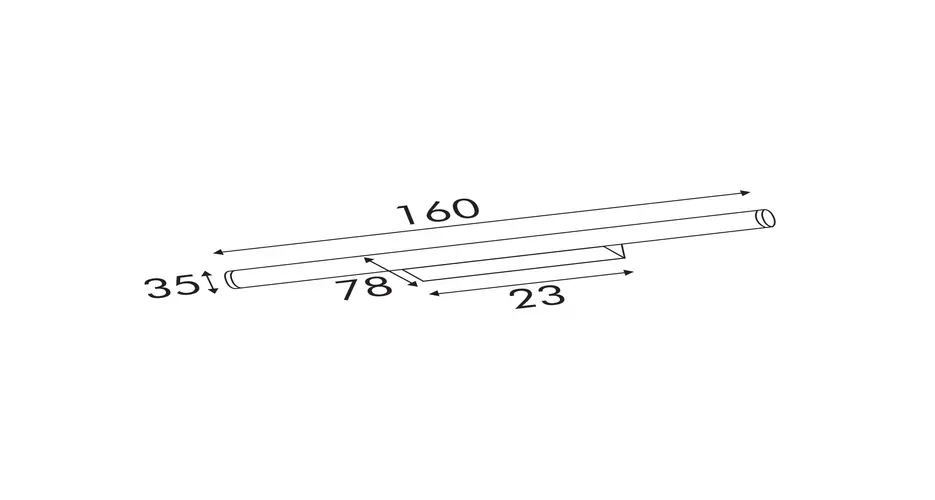 LYNEE-АПЛИК ПЯСЪЧНО ЧЕРНО АЛУМИНИЙ LED SMD 16W CCT SWITCH 1700LM IP20 610x78x60мм - изображение 2