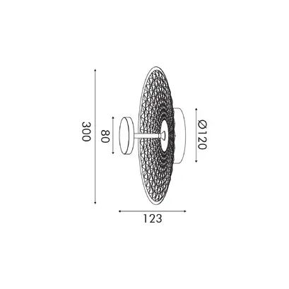 LOFTY-АПЛИК ПЯСЪЧНО ЗЛАТО АЛУМИНИЙ LED SMD 8W 2700K 560LM IP20 Φ300x113мм