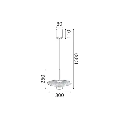 LOFTY- ВИСЯЩА ЛАМПА ПЯСЪЧНО ЗЛАТО АЛУМИНИЙ LED SMD 12W 2700K 912LM IP20 Φ450x1500мм