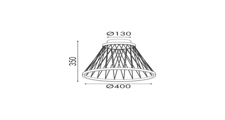 VENTI- ТАВАННА ЛАМПА ЧЕТКАНА СИВО/СВЕТЛО ШАМПАНСКО АЛУМИНИЙ LED SMD 20W CCT SWITCH 1260LM IP20 Φ400x345мм - изображение 3