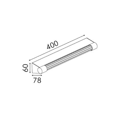 IMPERIAL-WALL LAMP BRONZE ALUMINIUM LED SMD 9W 3000K 405LM IP44 400x78x60mm
