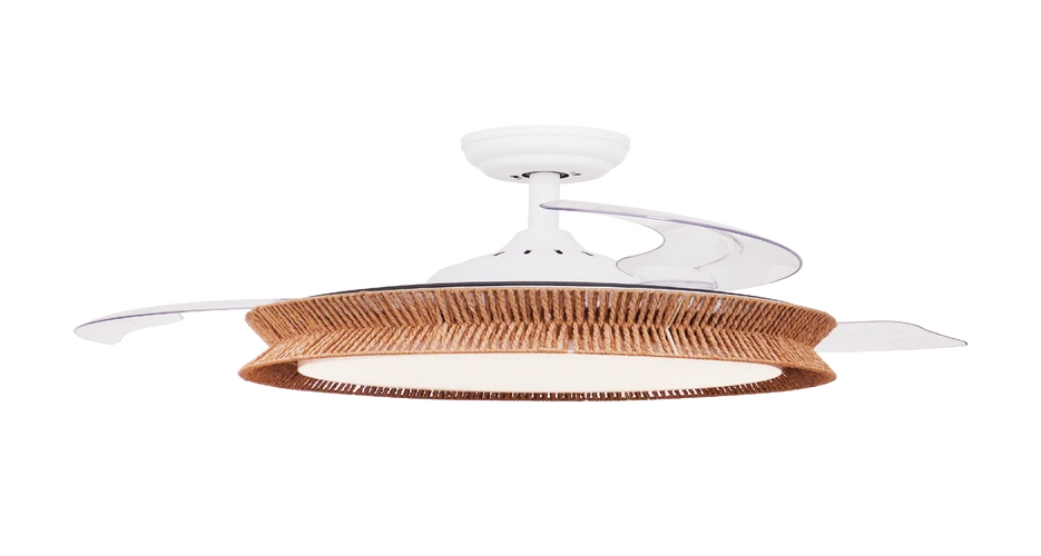 CEILING FAN DIM MAT WHITE 3 BLADES PC TIMER REMOTE CONTROL 36W CCT 35W