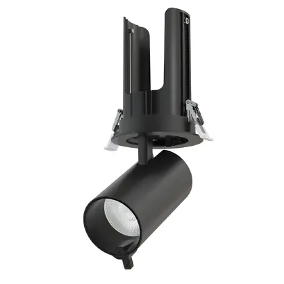 AI META II RECESSED BLACK ALUMINUM SPOT WITH DUAL SENSOR & BLUETOOTH 30W CCT 220–240V 36° D80×160mm