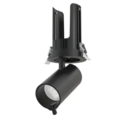 AI META II RECESSED BLACK ALUMINUM SPOT WITH DUAL SENSOR & BLUETOOTH 15W CCT 220–240V 36° D70×135mm