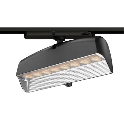 AI MILO MAGNETIC TRACK WALLWASHER BLACK ALUMINUM WITH DUAL SENSOR & BLUETOOTH 45W CCT 220–240V 36° 318 × 63 × 168mm