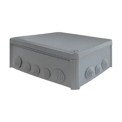 240x190x95mm стенна разклонителна кутия сив цвят 10 LED IP66 RAL 7035
