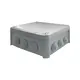 190x150x75mm WALL MOUNTED CABLE JUNCTION BOX GREY COLOR 10 LEDS IP66 RAL 7035