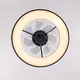 CEILING FAN 20 DIM BLACK 7 BLADES ABS REMOTE CONTROL & TIMER LED 34W 3332L Φ300mm - изображение 2