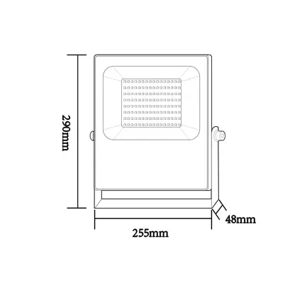 ЧЕРНА  ЛЕД  SMD ПРОЖЕКТОРНА ЛАМПА IP66 100W RGBW 230V