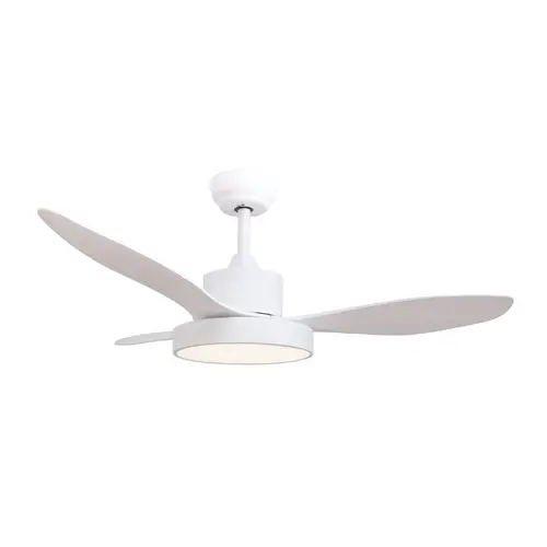 CEILING FAN WITH LIGHT DIM MAT WHITE 3 BLADES ABS REMOTE CONTROL TIMER LED 22W 40W