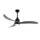 CEILING FAN DIM BLACK-GREY WITH 3 BLADES SOLIDWOOD REMOTE CONTROL & TIMER LED 24W 2400L DC 45W 1320mm