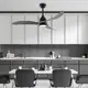 CEILING FAN DIM BLACK-GREY WITH 3 BLADES SOLIDWOOD REMOTE CONTROL & TIMER LED 24W 2400L DC 45W 1320mm - изображение 2