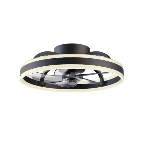 CEILING FAN DIM BLACK-WHITE WITH 5 BLADES ABS REMOTE CONTROL&TIMER LED 30W 3100L DC 15W 500mm