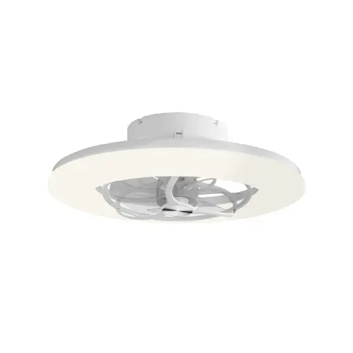 CEILING FAN DIM WHITE WITH 8 BLADES ABS REMOTE CONTROL. & TIME LED 50W 5460L DC 15W 560mm