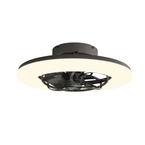 CEILING FAN DIM BLACK WITH 8 BLADES ABS REMOTE CONTROL&TIMER LED 50W 5460L DC 15W 560mm