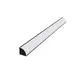 CORN ALUMINIUM PROFILE CEILING/WALL BLACK WITH OPAL DIFFUSER  2m/pc